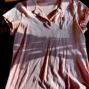 J Crew collared polo shirt light weight for summer cotton light peach